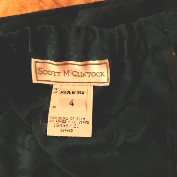 Scott McClintock Vintage 1980s Blue High Rise Floral Satin Mini Skirt - Picture 10 of 11